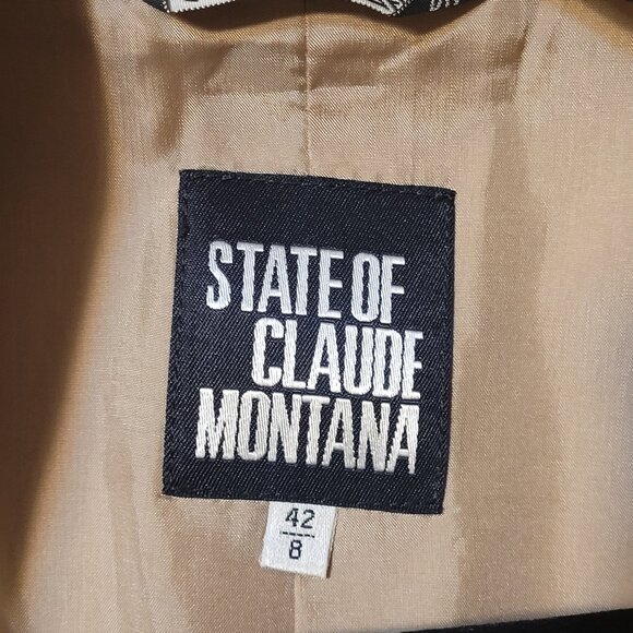 State Of Claude Montana Made In Italy Women's Pants & Jacket Set.Ships Same Day - Picture 3 of 6